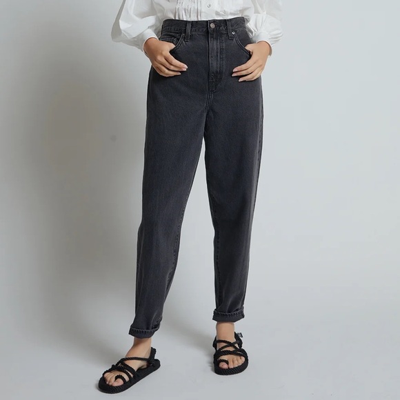 Levi's High Loose Taper Jeans Women’s Size 34 Lose Control Black - Picture 16 of 16